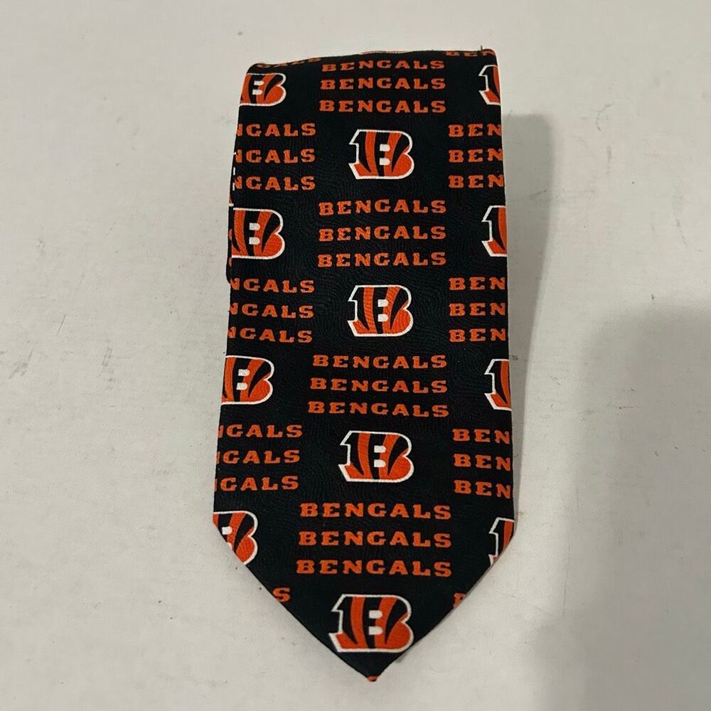 Cincinnati Bengals Tie NFL Orange Black AFC North Tailgate Football Party VTG